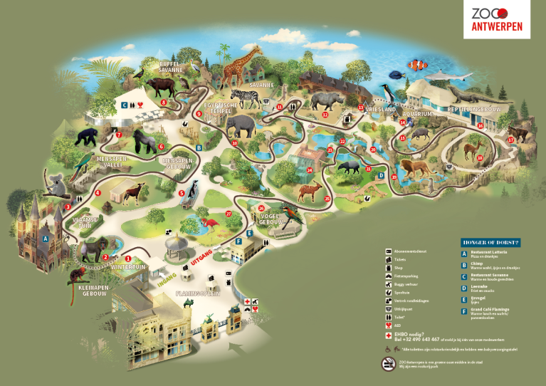 Parkplan ZOO Antwerpen